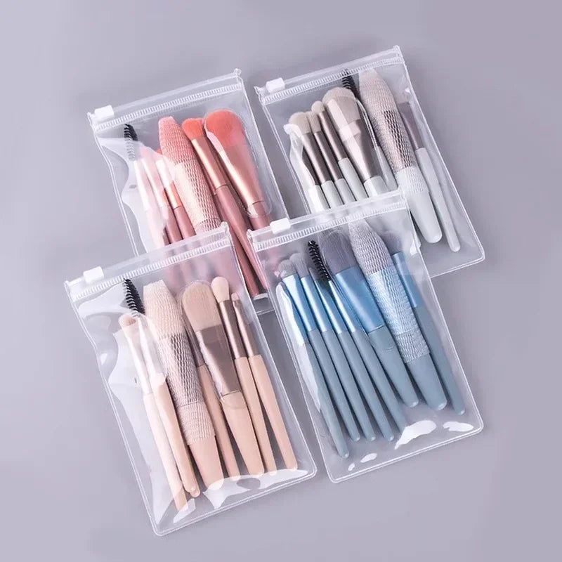 8Pcs Portable Makeup Brush Eyeshadow Foundation Blending Make up Soft Fluffy Cosmetics Concealer Makeup Brush Make Up Supplies Vue