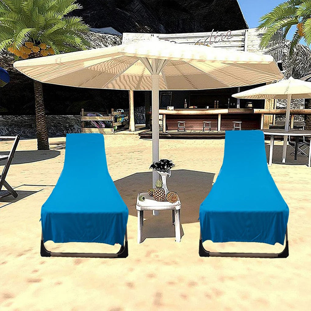 Microfiber Beach Towel Beach Chair Cover Adults Quick-drying Beach Towel Absorbent Beach Chair Cover Outdoor Towel with Pockets Vue