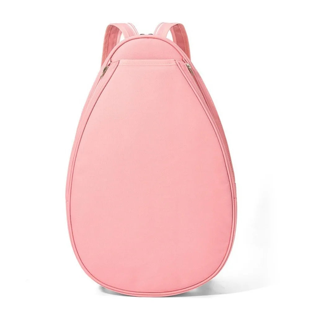 Large Capacity Tennis Backpack Waterproof Zipper Closure Pickleball Backpack Lightweight Solid Color Racquet Bag Vue Pink