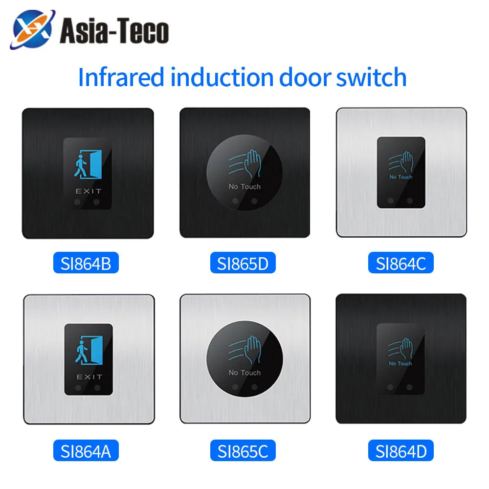 DC12V 24V Access Button Door Exit Release Switch Infrared No Touch Gate Opener Access Control System Entry Door Open Touchless Vue