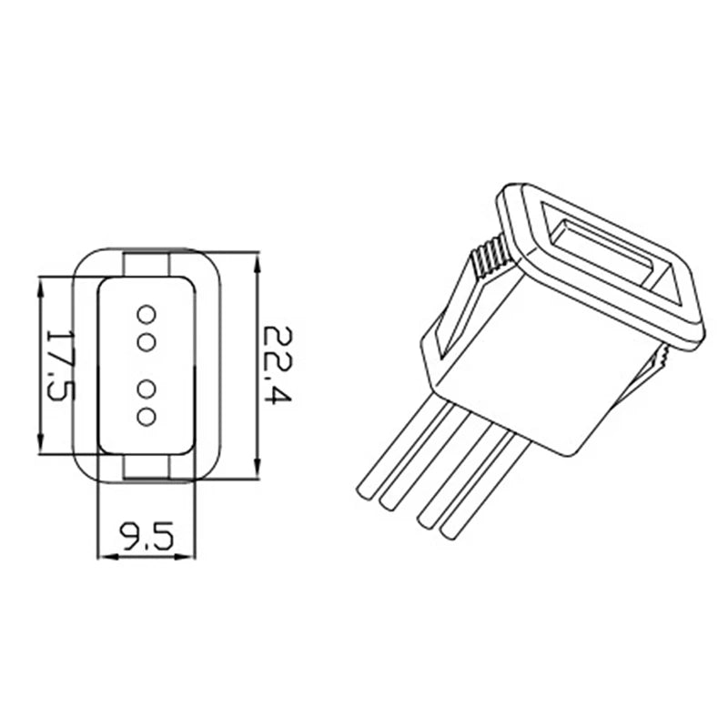 1PCS USB Charger Socket USB 2.0 Female Power Jack USB2.0 Charging Port Connector With Cable Vue