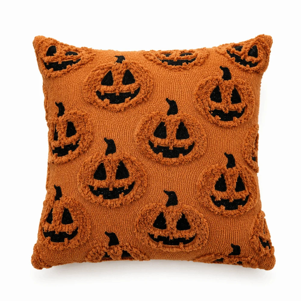 Modern Ghost Halloween Pillow Covers Decorative Colorful Cushion Covers Home Decor Plush Pillowcase Bedroom Vue Caramel Pumpkin A