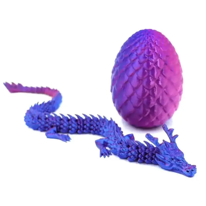 3D Printed 30cm Dragon Egg With Articulated Dragon Model Home Decor Items Room Decoration Sculptures Figurines Desktop Ornament Vue StyleA