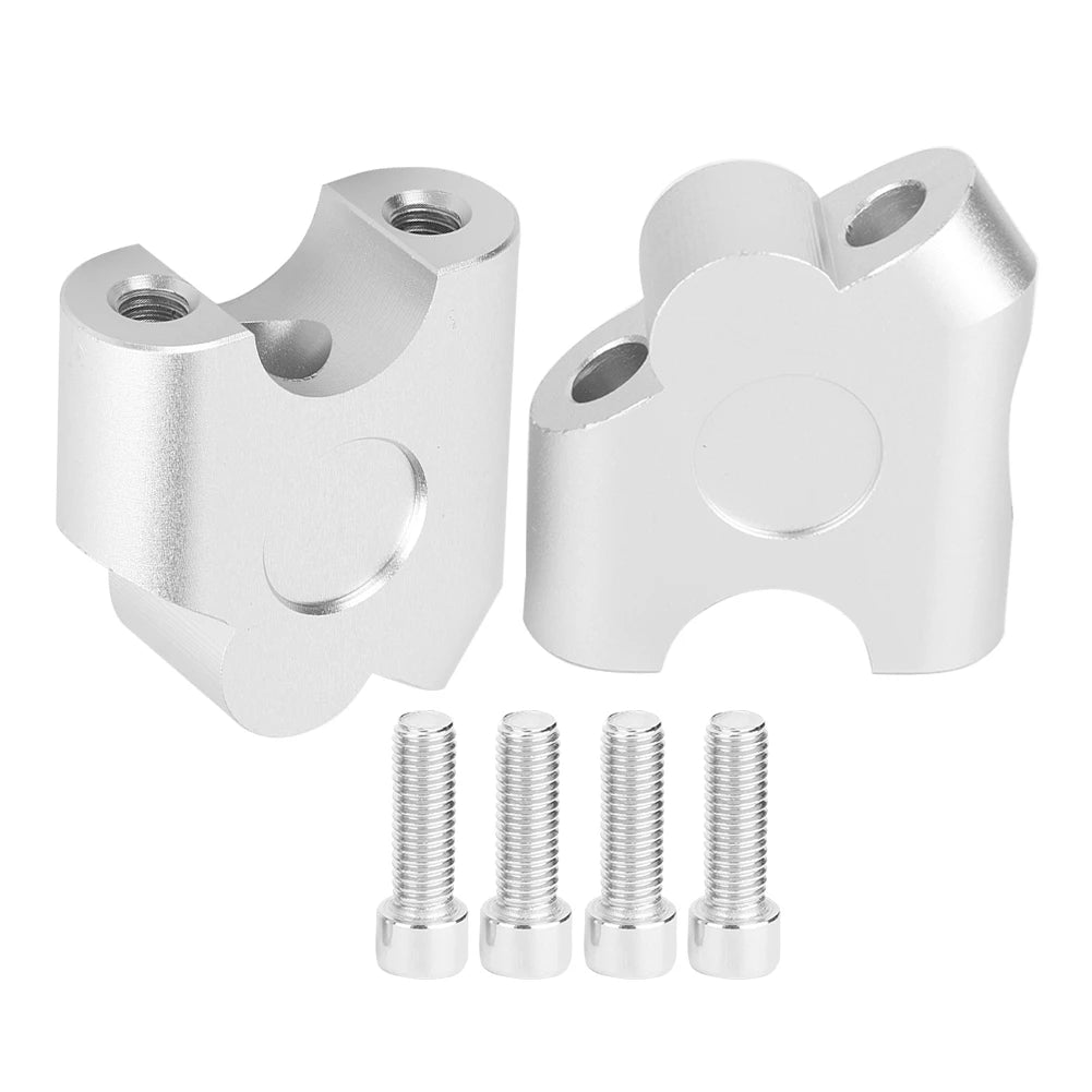 22mm Motorcycle Handle Bar Riser Handlebar Clamp Back Move Mount Adapter Handlebar Riser Clamp Handlebar Riser Mount Vue Silver