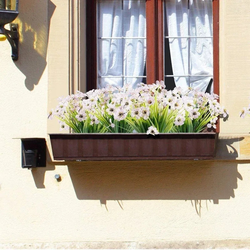 2-16PCS Violet Artificial Flowers Wall Hanging Fake Flower Bouquet Outdoor Home Garden Decoration DIY Wedding Party Home Decor Vue
