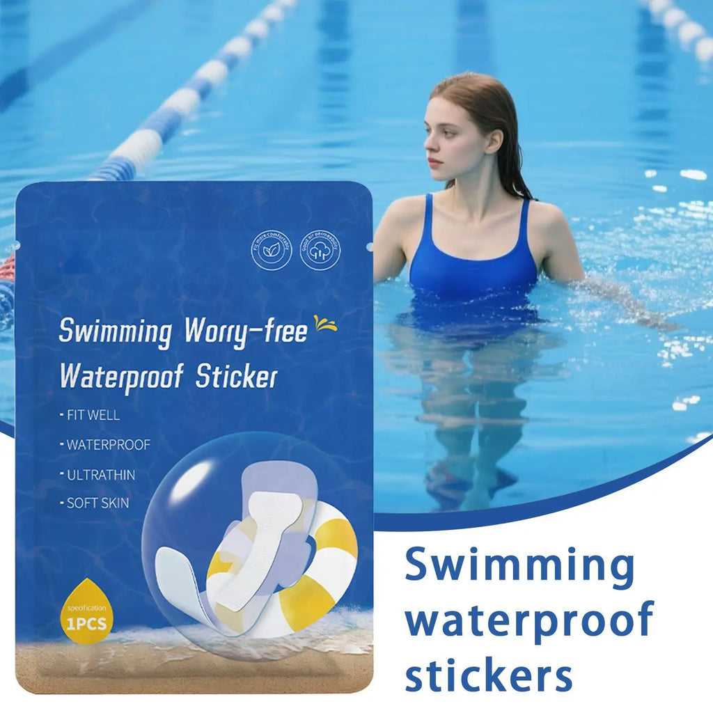 PU Waterproof Period Swim Pads for Teens Soft Invisible Sticker Women Swimming Pad Reusable for Shower Swimsuits Sports Vue