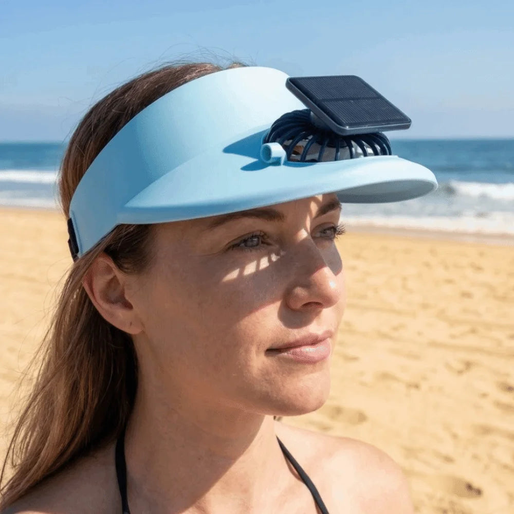 Breathable Summer Fan Sunhat Sun Protection Strong Wind Solar Fan Cap Summer Activity Wide Brim Fisherman Hat Usb/Solar Powered Vue