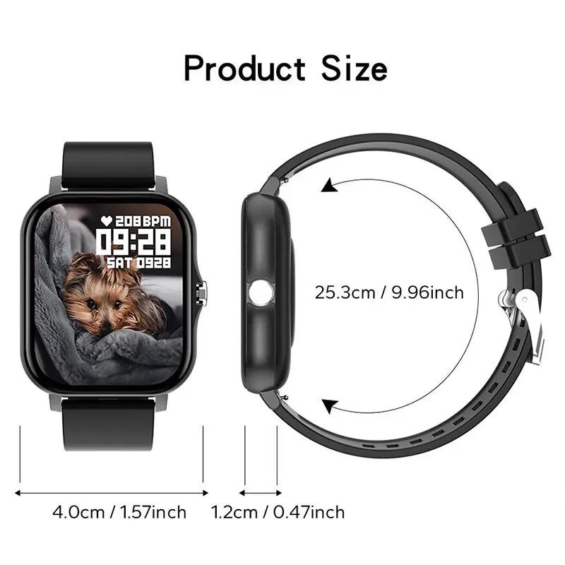 New SmartWatch 1.83" Big HD Screen Sleep Blood Oxygen/Pressure Monitor Message Reminder Bluetooth Call Smart Watch For Women Men Vue