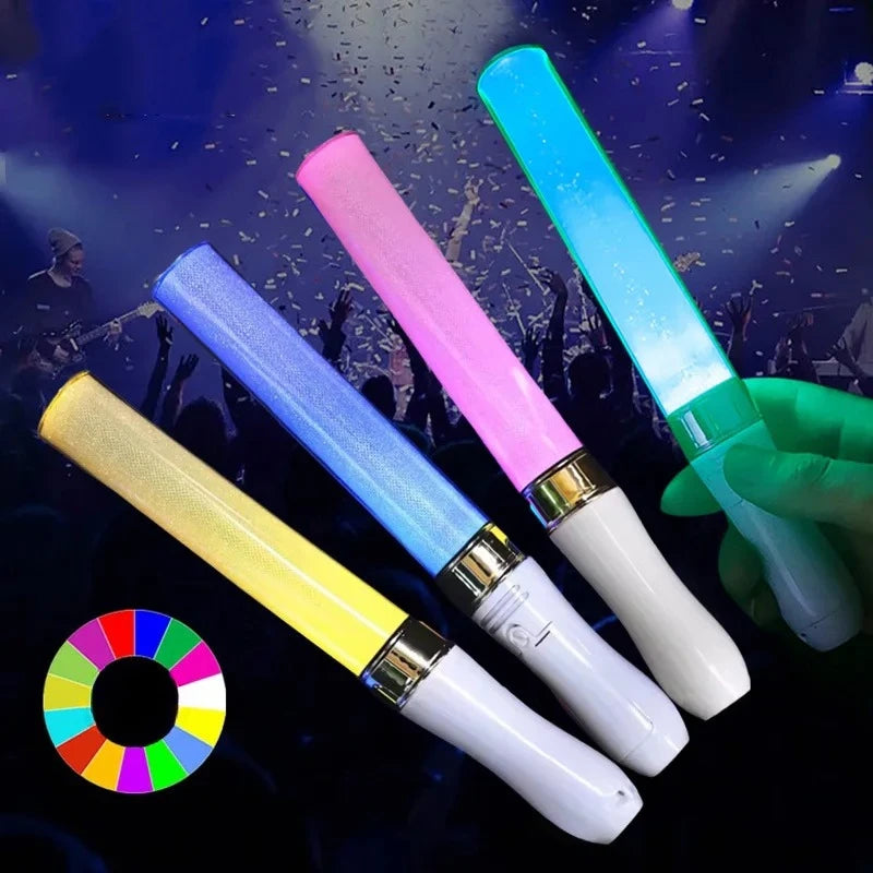 Glow Stick Star Wand Light Up Baton Concert Party Supplies Luminous Flashing Stick Handheld Fan Support Gift for Fans Vue