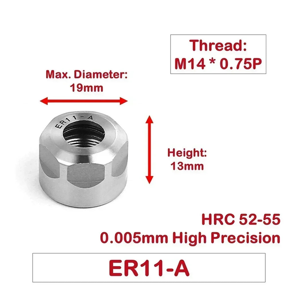 High Precision ER Collet Clamping Nut ER11 ER16 ER20 ER25 ER32 ER40 Collet Clamping Nut Vue
