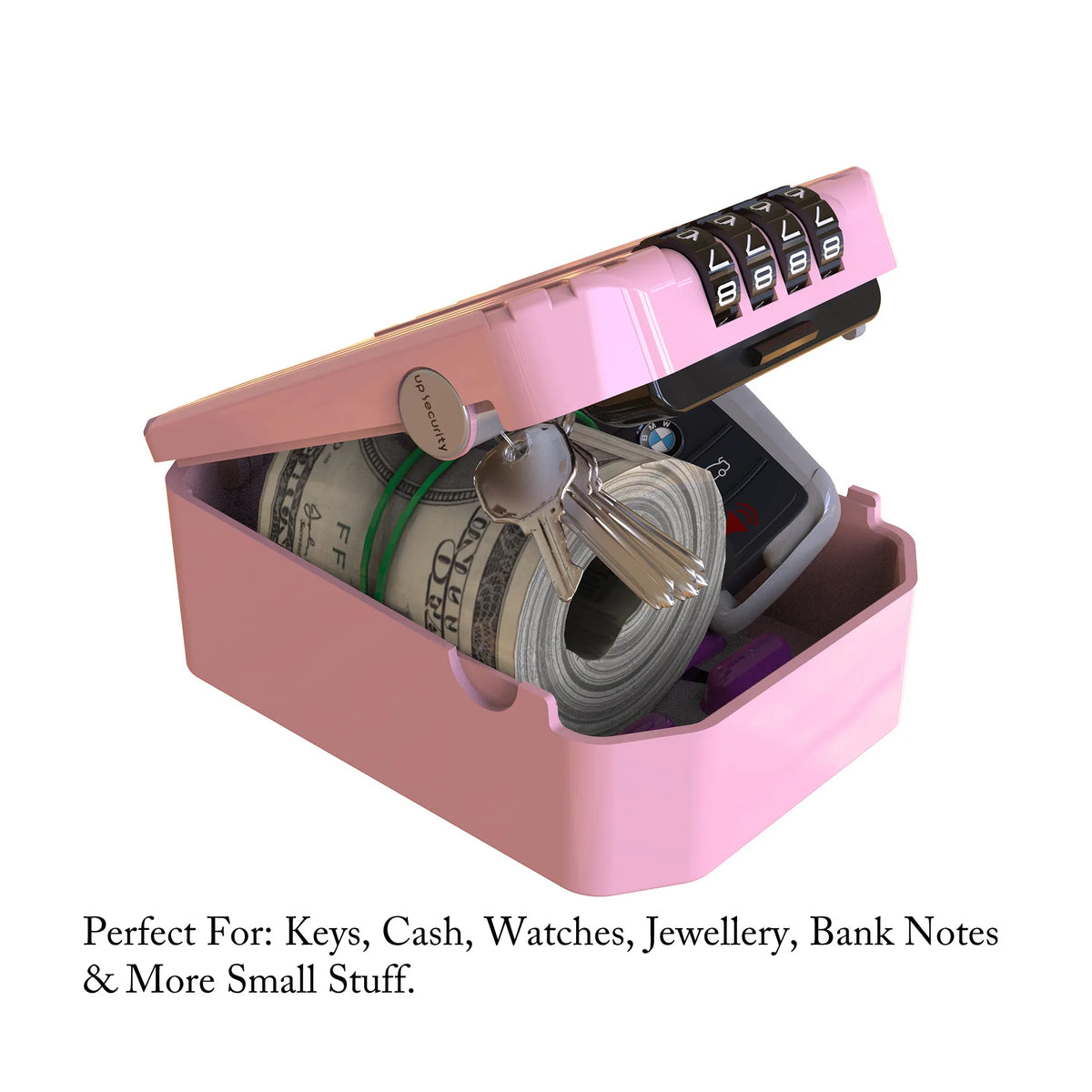 Creative Color Wall Mounted Key Safe Box 4-digit Code Lock Password Plastic Money Safe Storage Box For Home Office Student Desk Vue
