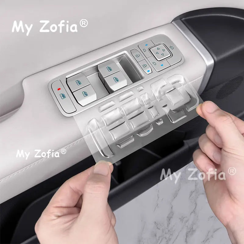 Car Steering Wheel Dripping Glue Button Protective Sticker Cover Trim Accessories For BYD Ti7 Leopard Titanium 7 2025 2026 Vue