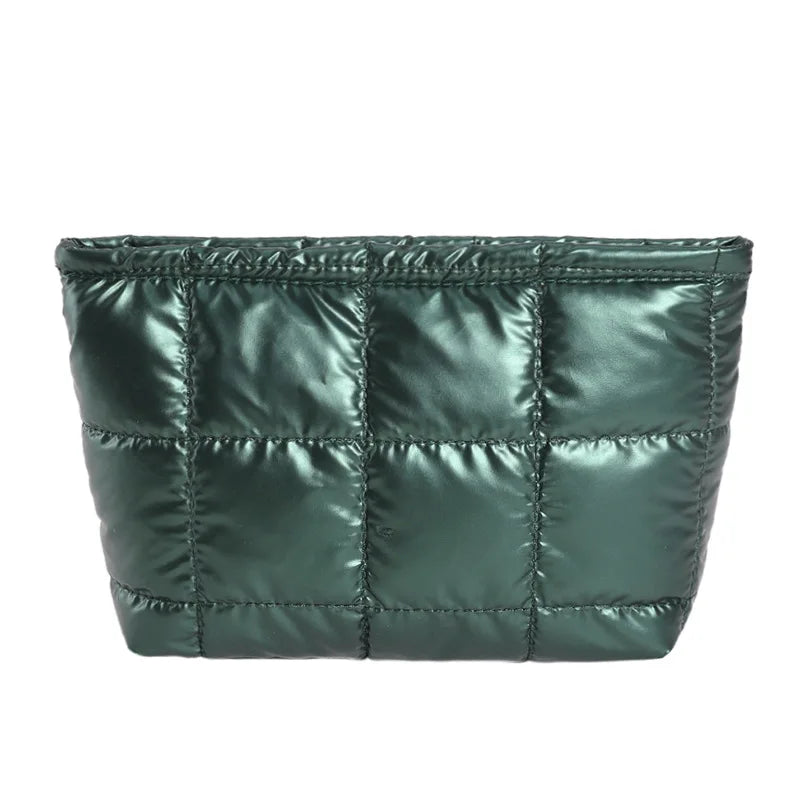 Large Capacity Travel Makeup Bag Fashion Portable Multifunctional Cosmetic Bag Waterproof Toiletry Storage Organizer Bag Vue Green