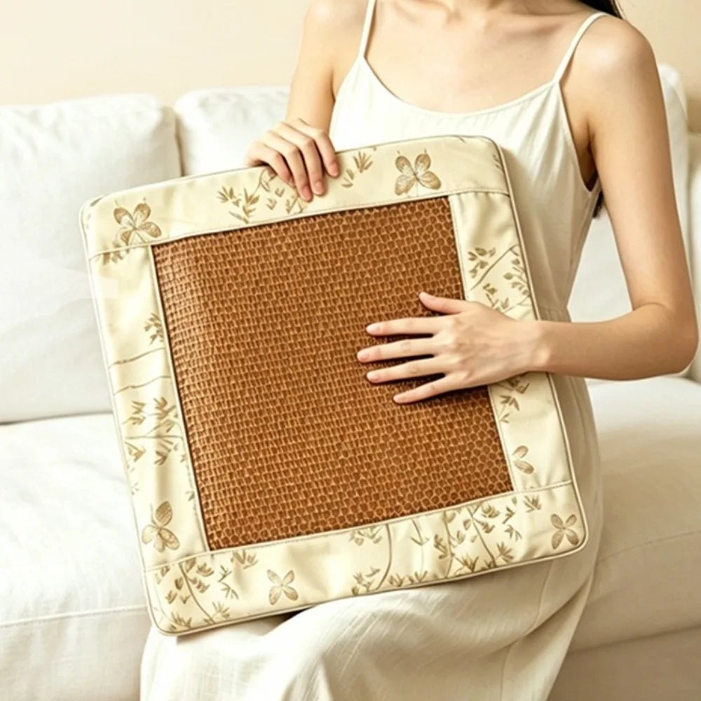 Simple Modern Thickened Summer Cooling Mat Breathable Japanese Style Rattan Weaving Seat Cushion Non Slip Soft Chair Pad Car Vue