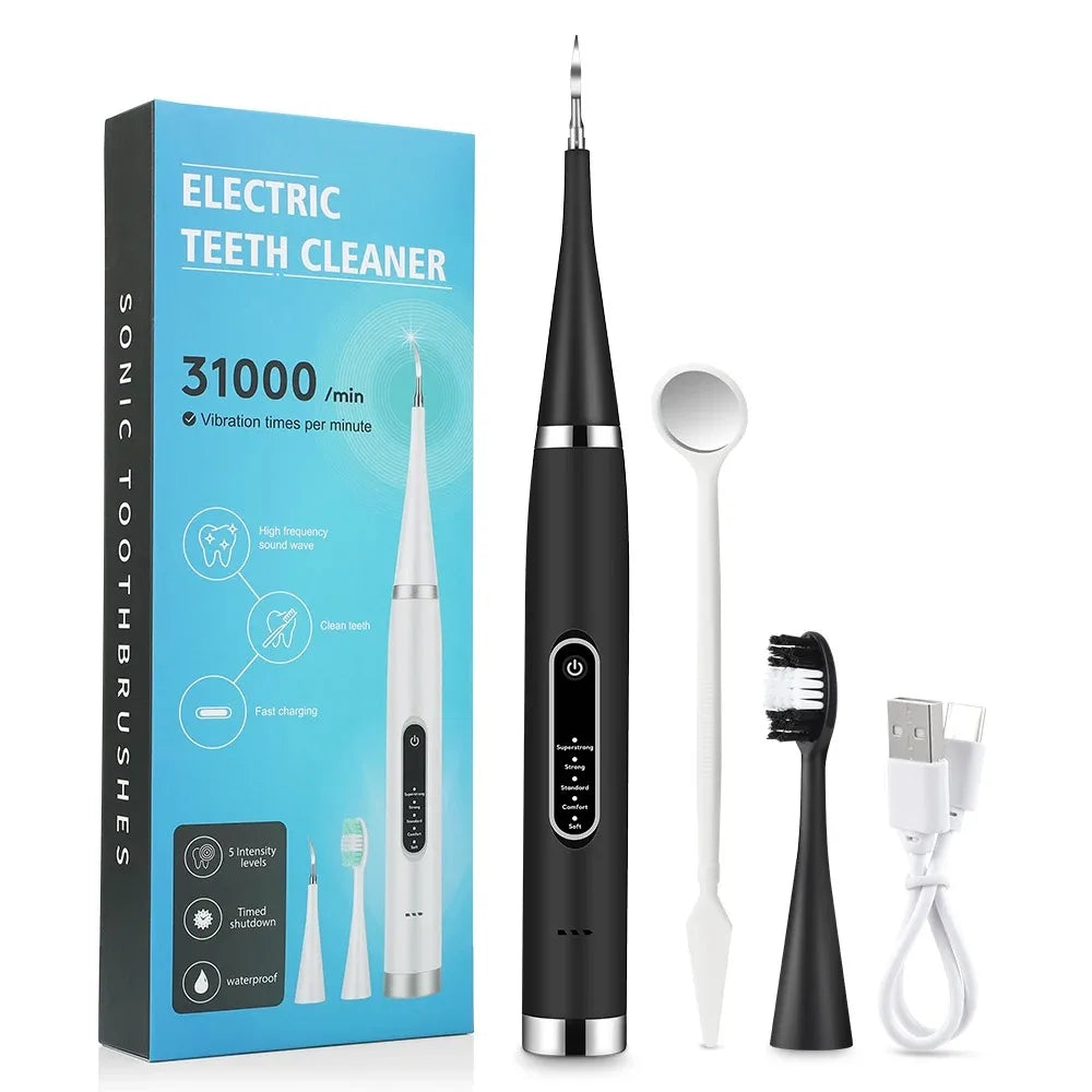Electric Sonic Toothbrush Oral Care Kit – Whitening & Plaque Removal Electric Toothbrush Vue SET A Black China Mainland