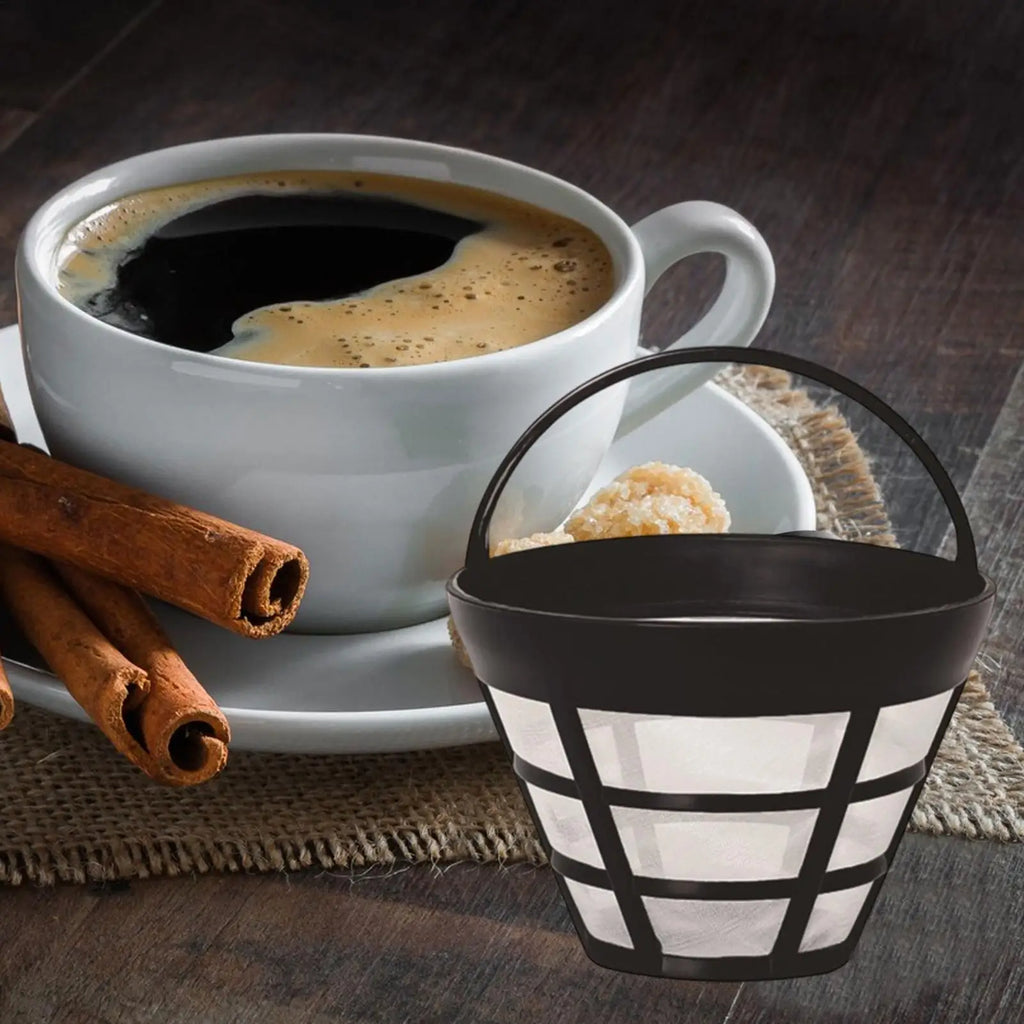 Reusable Cone Coffee Filter, Mesh Stainless Steel Strainer Replacement, Durable Kitchen Coffee Maker Accessory for Home & Cafe Vue