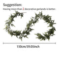 1.5m/1.8m/2.7m Christmas Garland Artificial Greenery Garland Winter Pine Garland for Table Mantle Wall Indoor Outdoor Decoration Vue 1.5m