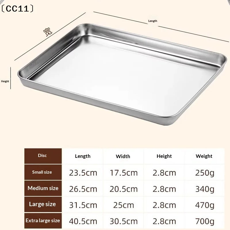 Stainless Steel Baking Pan Tray Removable Wire Rack BBQ Even Heat