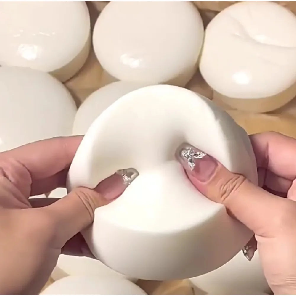 Round Bread Chunks Yogurt Cake Bread Squeeze Toy Soft Stress Relief Slow Rising Sensory Fidget Toys for Adults Relaxing Gifts Vue only 1pcs