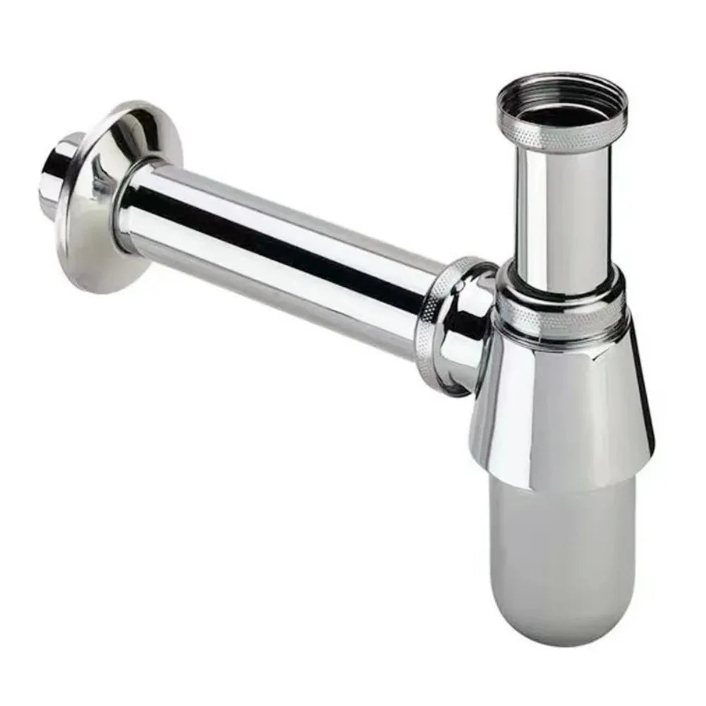 Without Overflow Bottle Trap Deodorant Type Zinc Alloy Easy To Install Siphon Drainer Plumbing Tube Removable Adjustable Height Vue Silver