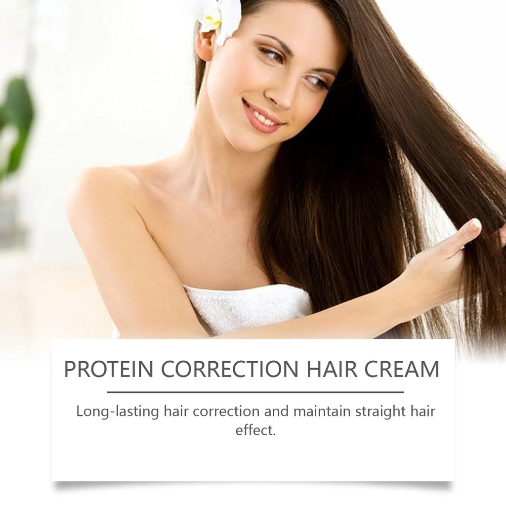 Protein Straightening Cream Nourishes Softens Hair Creating Silky Smooth Hair Repair Frizz Curls Naturally Without Damaging Hair Vue