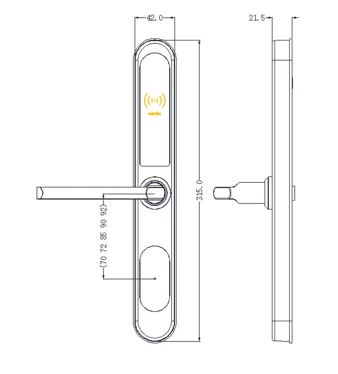 TThotel Smart lock Keyless entry door lock For Rental Apartment Vue