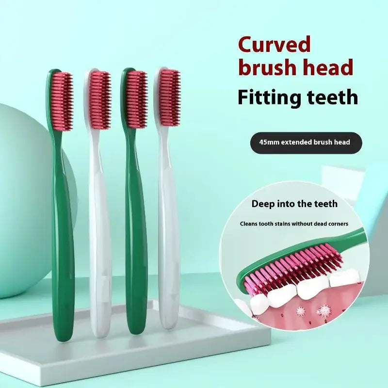 1/ 3PCS Long Headed Soft Bristled Adult Toothbrush Simple Household Independent Packaging Deep Cleaning Gum Oral Teeth Bacteria Vue
