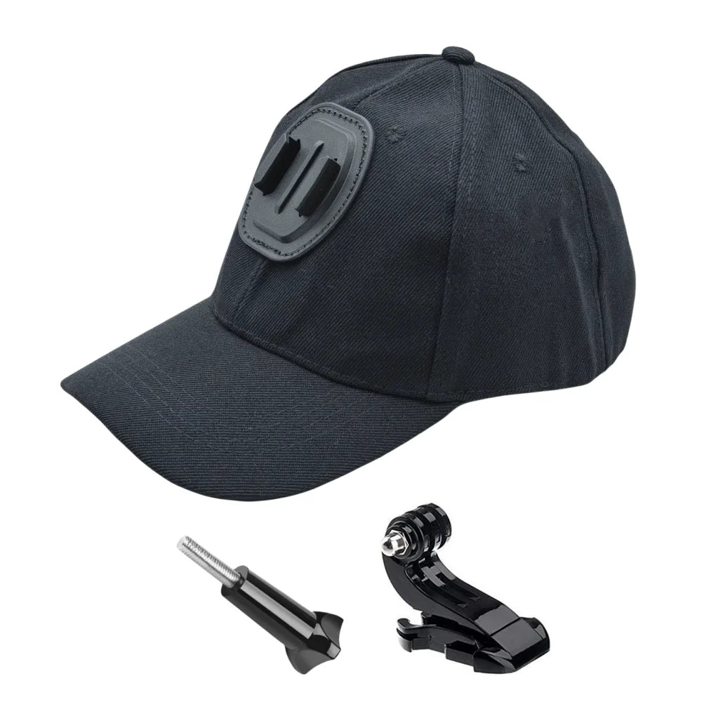 Sun Hat Cap for Gopro Hero 13 12 11 10 9 8 7 Insta360 X5 X4 X3 X2 Eken DJI OSMO Action 5 4 Pro Camera Accessories Black Vue Hat With Mount