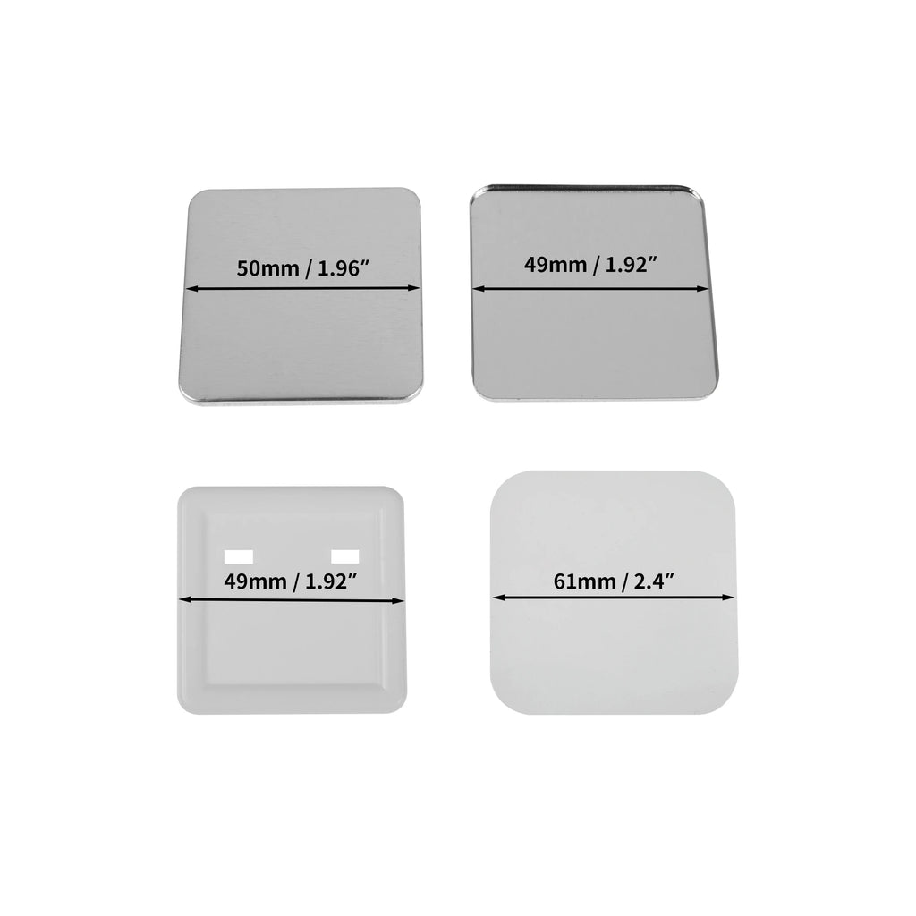 50/100PCS Square DIY Blank Pin Button Badge 50x50mm Refrigerator Magnets Badge Button Making Parts Punch Press Machine Supplies Vue