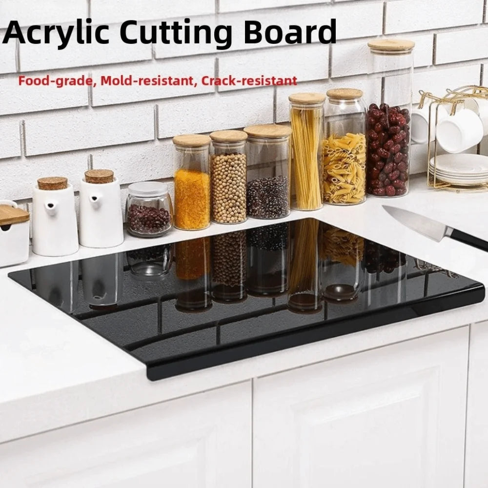 30/40/45cm Acrylic Cutting Board Anti-Bacterial Non-Slip Kitchen Chopping Board Food Grade Anti-Mold Countertop Protection Board Vue