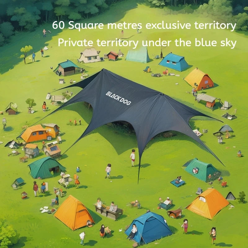 Naturehike BLACKDOG Yunman 8-Sided UV Canopy | Quick Setup Outdoor Canopy Shelter Vue