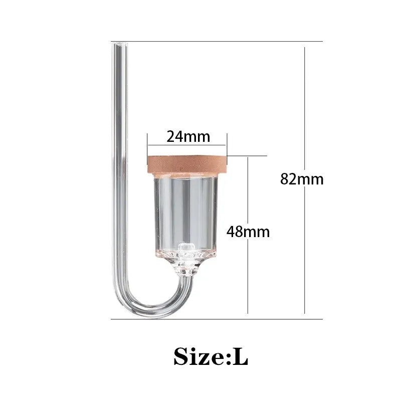 Aquarium U-tubes CO2 Diffuser Fish Tank Transparent Acrylic CO2 Refiner Regulator with Suction Cup Aquarium Accessories аквариум Vue L-1