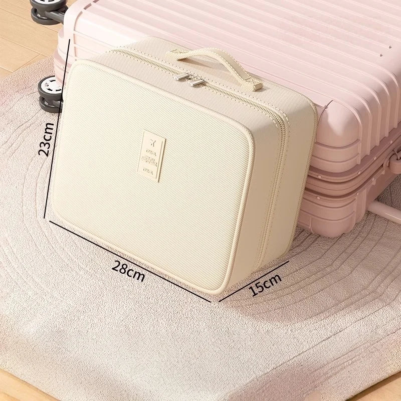 Upgrade Travel Shoe Bag Organizer Zipper Waterproof Sneakers Storage Bag Multi layer can store 3pair shoe box Vue SND4050-Cream