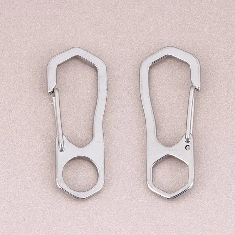 Stainless Steel Keychain Carabiner 2 5Pcs Rustproof Buckle Spring Clips for Outdoor Camping and Keys Holder Vue