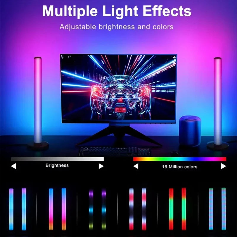 Smart LED Light Bar Remote Control 360° Illuminated Pickup Light Bluetooth DIY Music Sync TV Backlight Ambient Lamp Gaming Light Vue