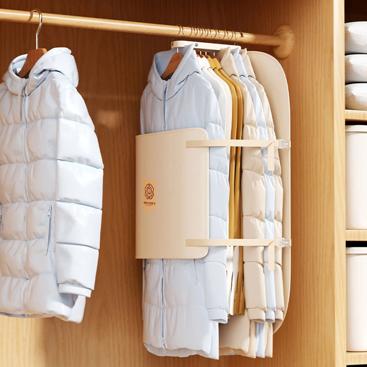 Clothes Compression Storage Board with Hook | Space-Saving Organizer Wardrobe Storage Board Vue