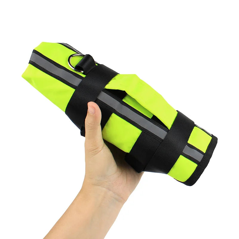Inflatable Dog Life Jacket for Small Medium Large Dogs Boating Swimming Vest for Dogs Outdoor Portable Safe Folded Dog Swimsuit Vue