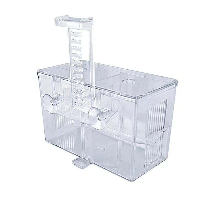 Acrylic Highly Transparent Aquarium Fish Breeding Isolation Box Fish Tank Aquarium Breeder Double Guppies Hatching Incubator Vue