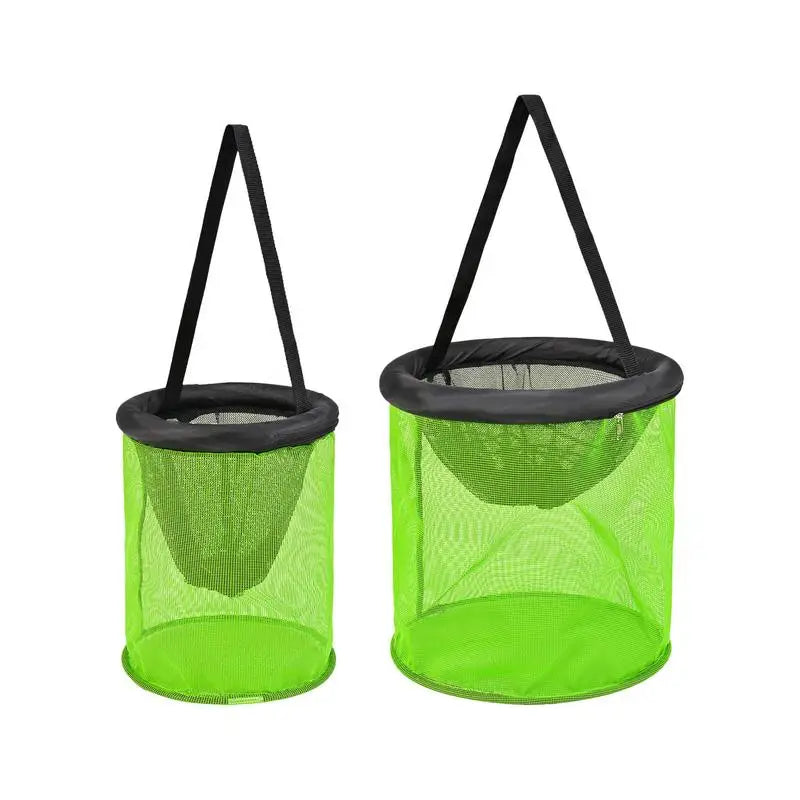 Fish Basket Fishing Net Foldable Portable Dip Net Fish Cage Wire Fishing Pot Prawn Hand Trap Fishing Network Fishing Accessories Vue