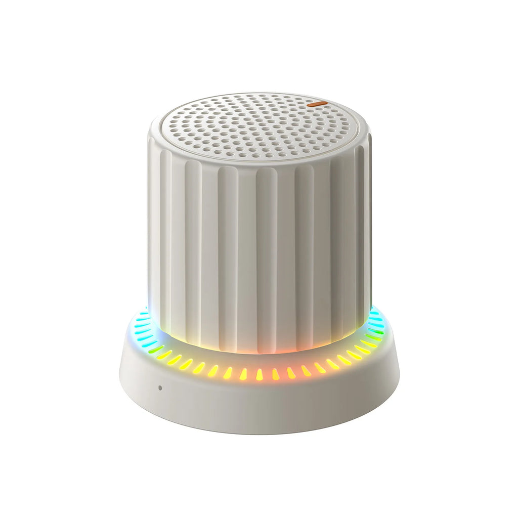 Waterproof Bluetooth Speaker With Colorful LED Lights Strong magnetic Cup Portable Mini Bluetooth Speaker Vue WHITE
