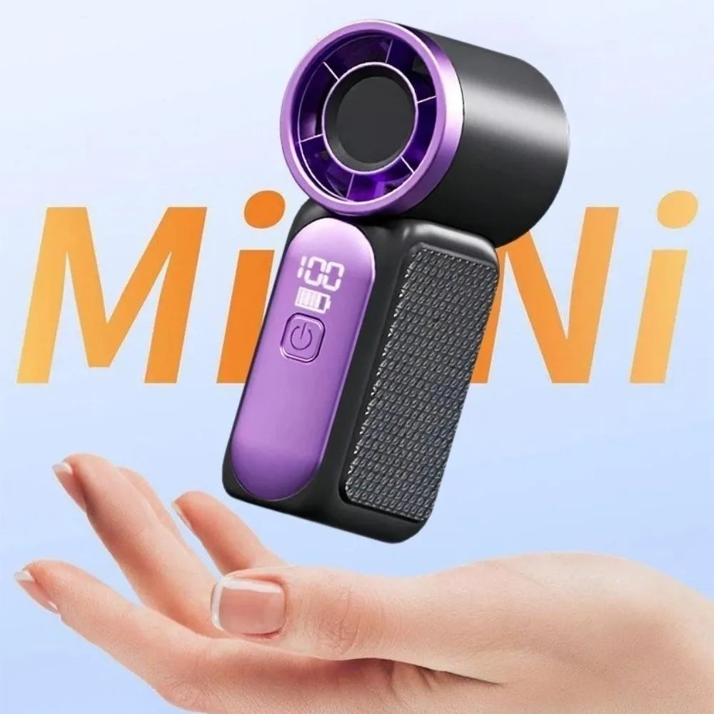 Speed Mini Handheld Fan 100 Adjustable Settings LED Display Desk