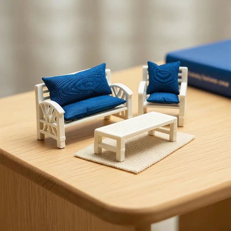 1 Set Living Room Furniture Pretend Play Toy New 1:12 Dollhouse Simulation Sofa Model Mini Small Chair Kit Vue