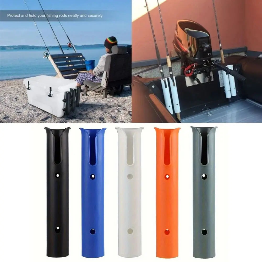 Fish Tackle Side Mount Fishing Rod Rack Lightweight Durable Fishing Pole Holders Portable with Screw Pole Tube Bracket Outdoor Vue