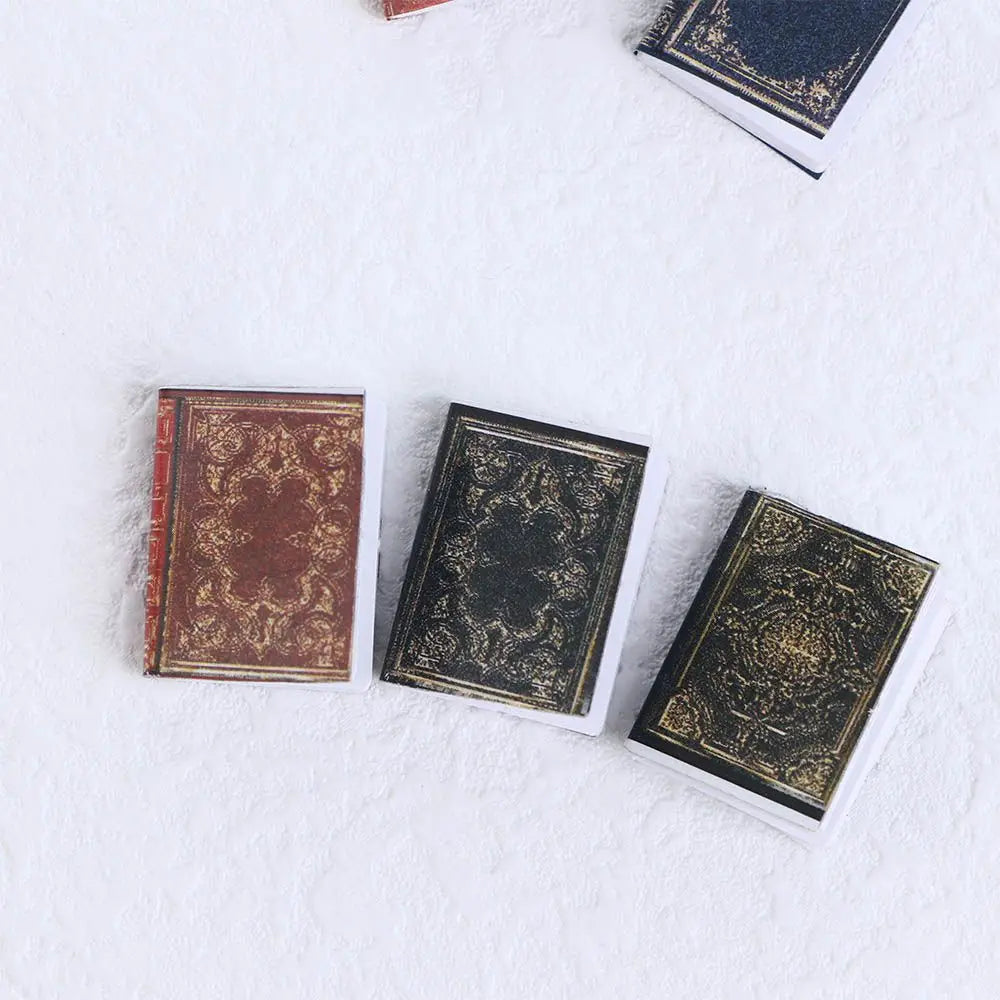 1:12 Scale Vintage Classical European Style Dollhouse Decoration Notebook Mini Books Miniature Vue