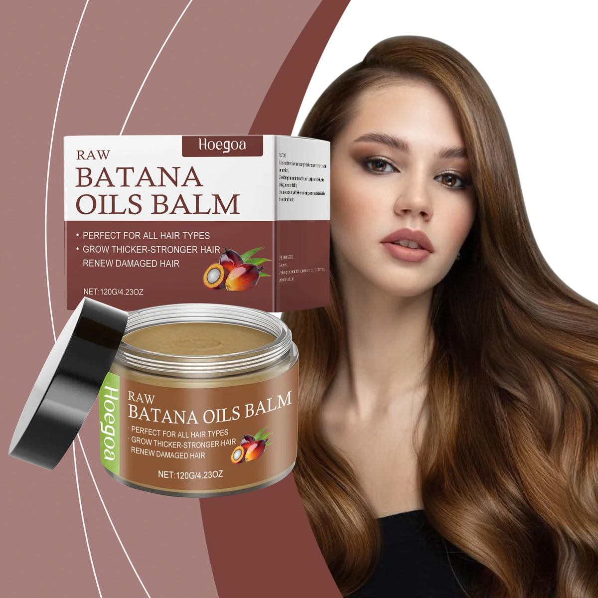 Hoegoa Batana Hair Nourishing Balm Improve Silky Thicker Curly Smoothing Frizz Repair Damaged Increase Growth Hair Conditioner Vue