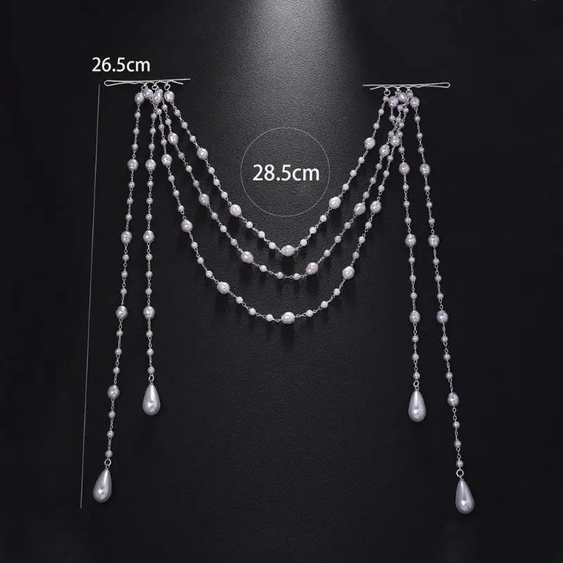 Pearl Tassel Beaded Hair Clip - Retro Elegant Versatile Pin Hair Accessory Vue