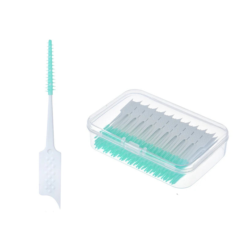 Interdental Brushes Silicone Toothpicks Teeth Floss Oral Hygiene Teeth Cleaning Soft Bristle Clean Between Teeth Toothbrush Vue
