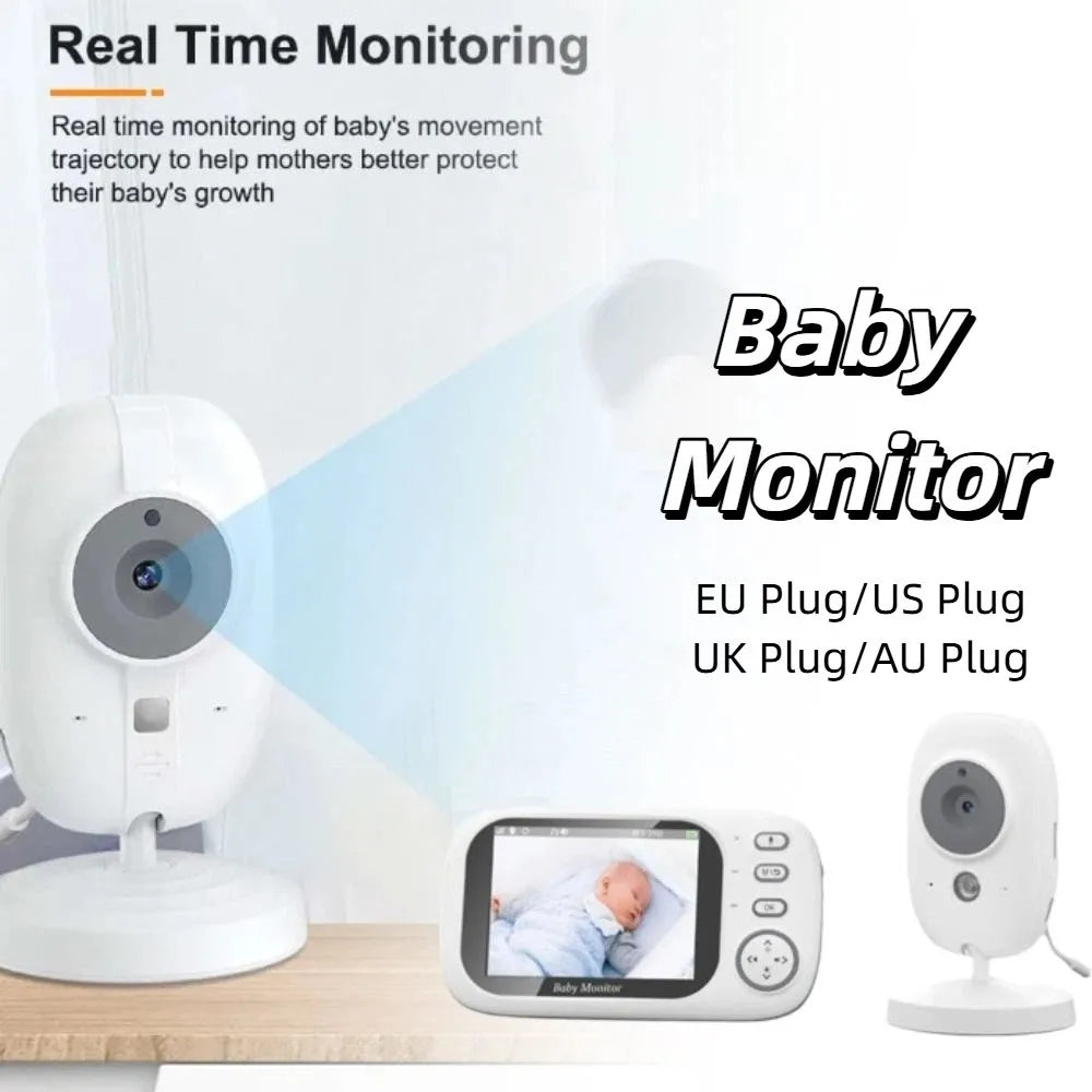 3.5-inch LCD ABM600 Baby Monitor Wireless 2 Way Audio Real-time Video Baby Monitor Upgraded Camera Real-time Video Vue
