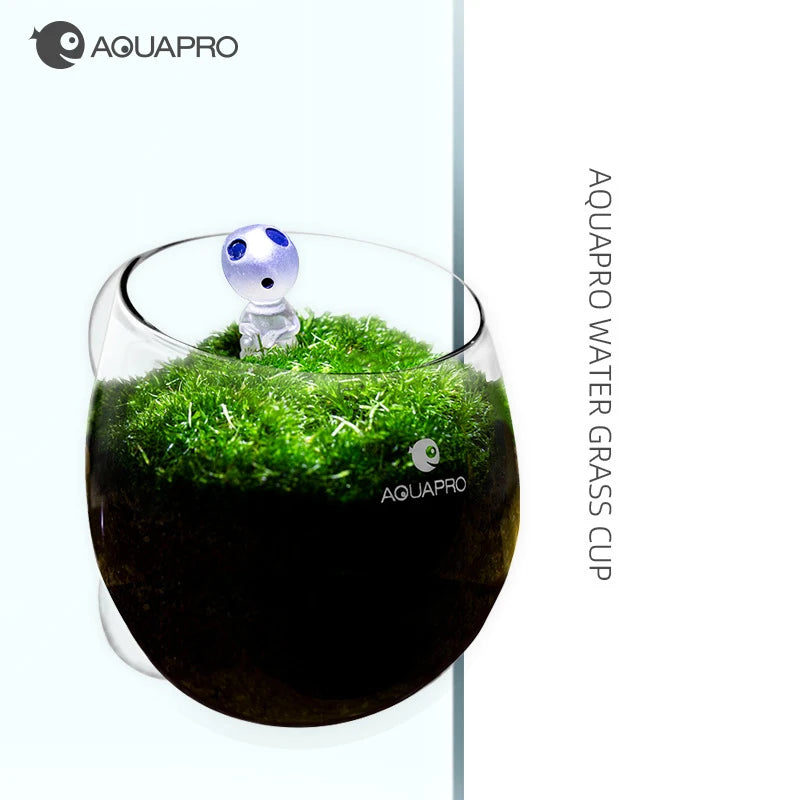 Aquarium Crystal Glass Cultivation Fish Tank Pot Water Potted Aquatic Planting Cylinder Cup Aquarium Hanging Plant decor acuario Vue