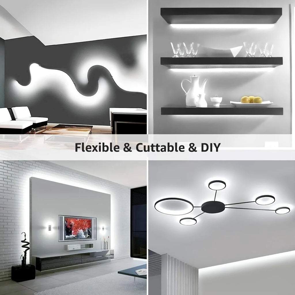 LED Lights Strip 2835 With Touch Dimmer Flexible Diode Tape 5V USB Powered For DIY Backlight Mirror Stair Cabinet Room Decor Vue